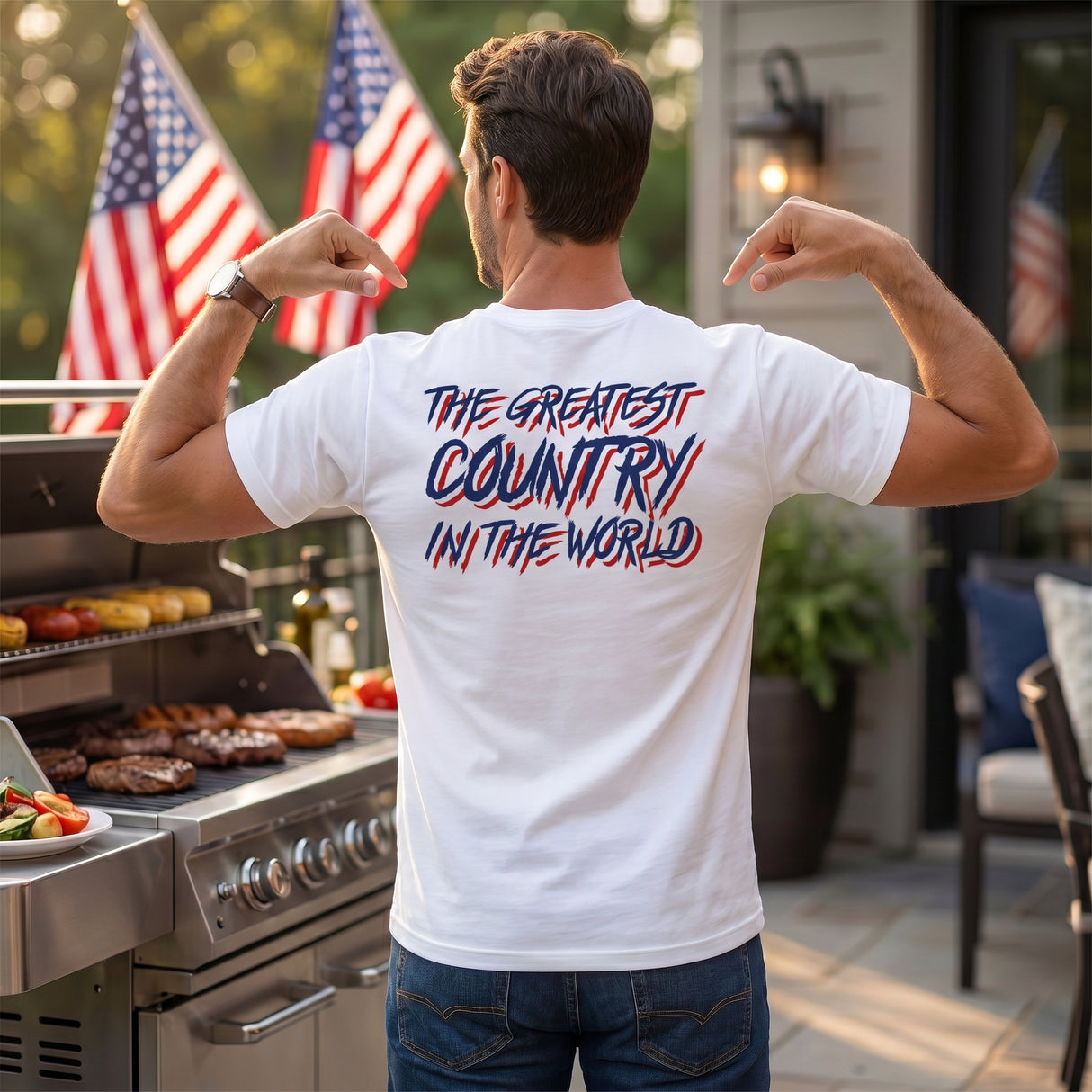 The Greatest Country in the World White Shirt