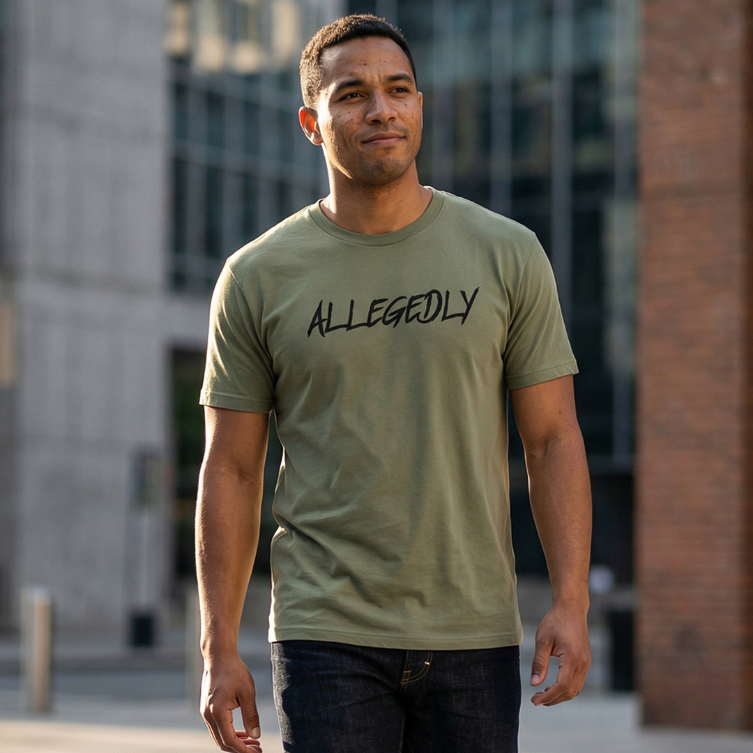 Allegedly Army Green Short Sleeve T-Shirt