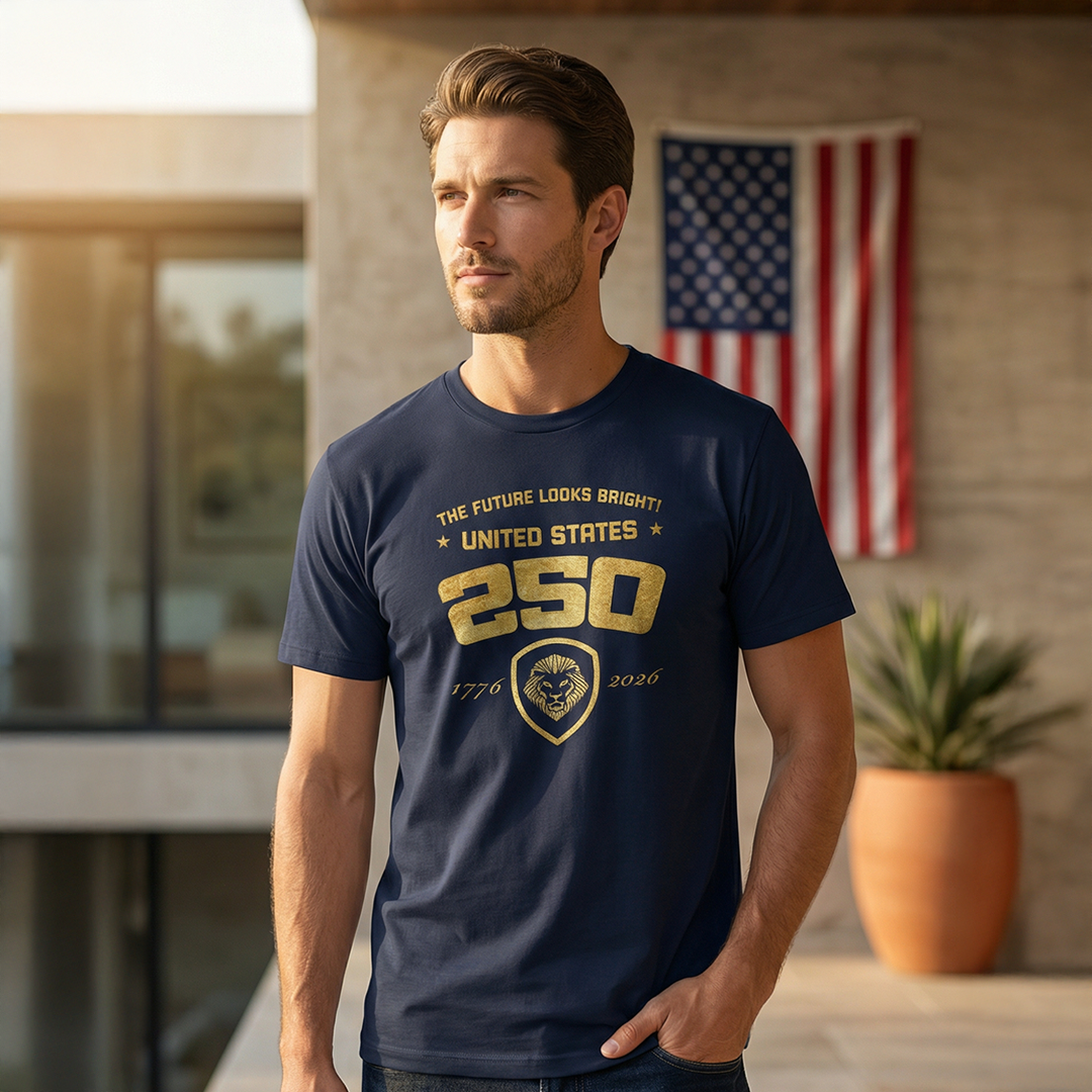 Future Looks Bright USA 250 Gold Short Sleeve T-Shirt