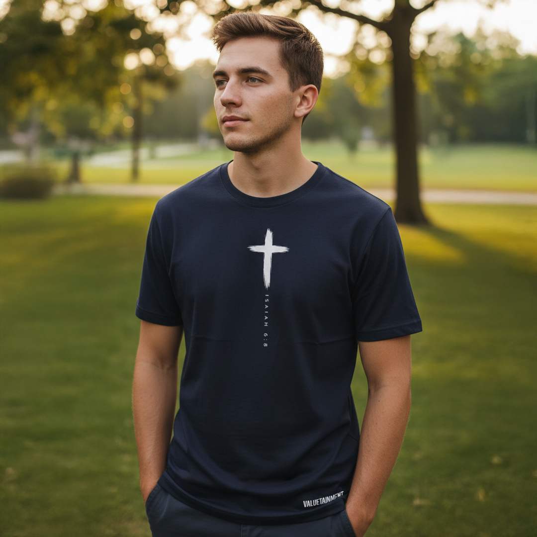 Men's Isaiah 6:8 Here am I Send Me Short Sleeve T-Shirt