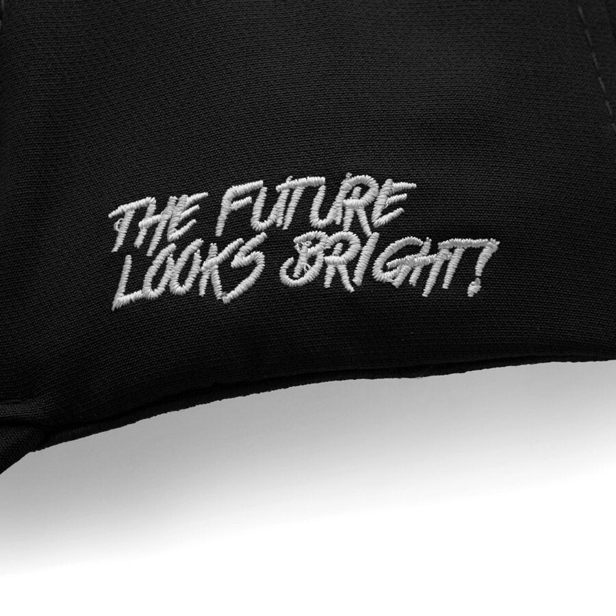 VT Shield Logo Future Looks Bright Black & White Flex Fit Hat