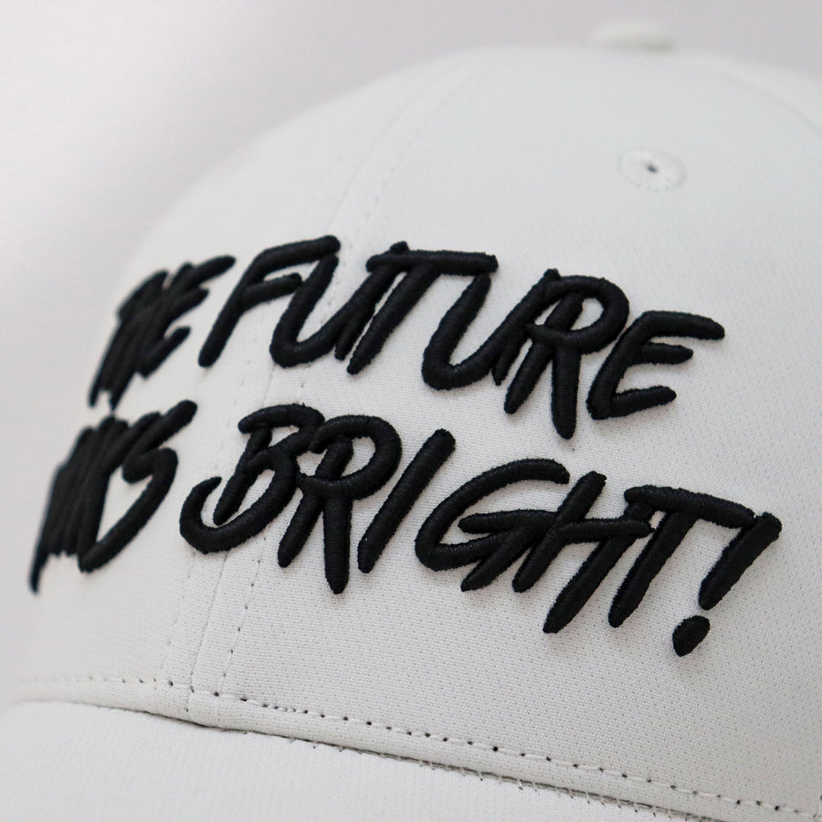 Future Looks Bright White & Black Snapback Hat
