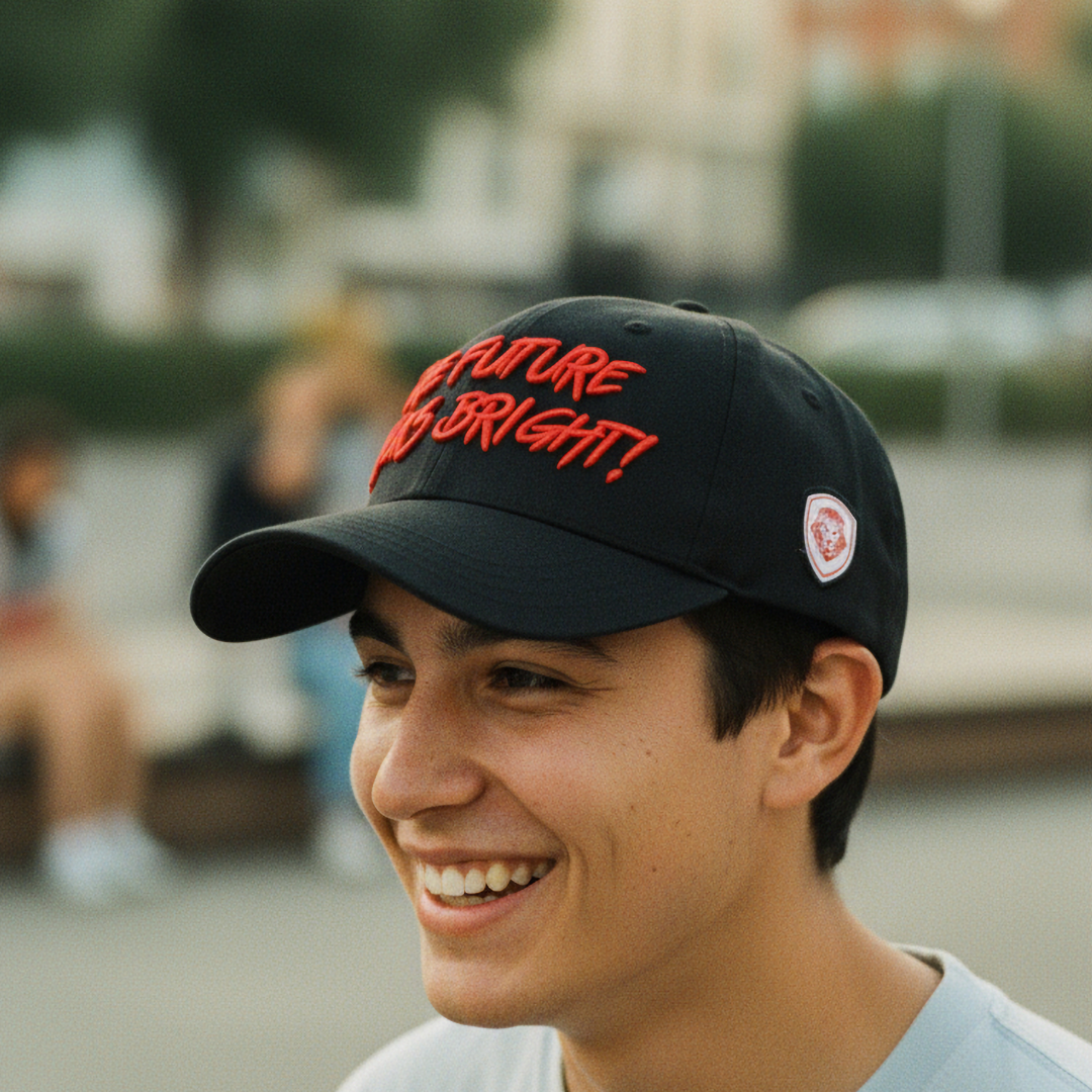 Future Looks Bright Black & Red Snapback Hat