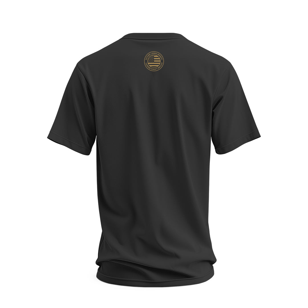 Future Looks Bright US Marine Corps Black Short Sleeve T-Shirt