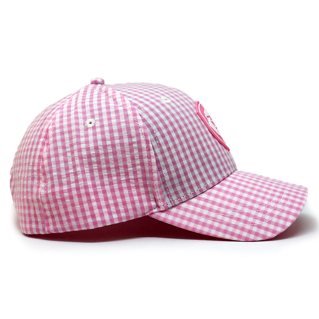 VT Shield Future Looks Bright Pink Gingham Check Snapback Hat