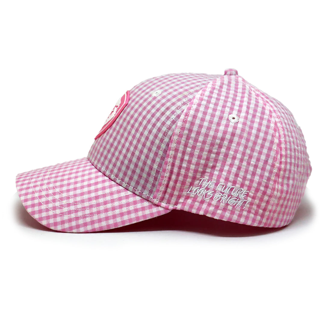 VT Shield Future Looks Bright Pink Gingham Check Snapback Hat