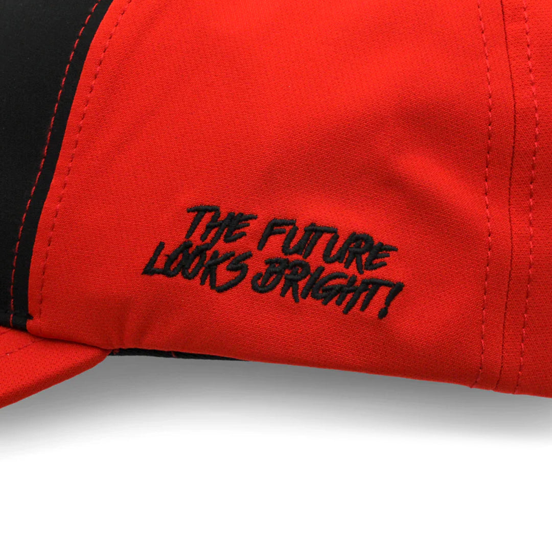 VT Shield Logo Future Looks Bright front panel Red & Black Snapback Hat