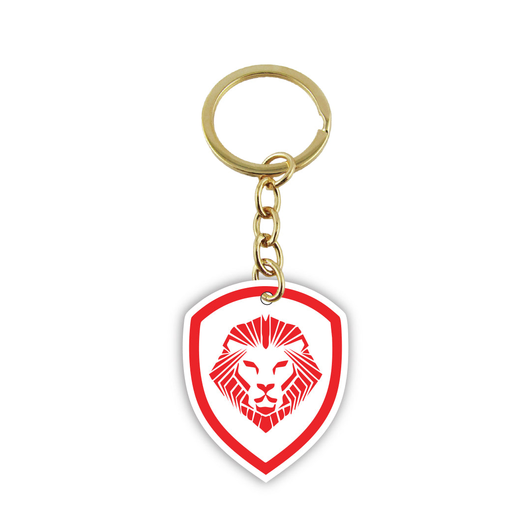 Valuetainment Lion Shield Keychain 2" x 2"