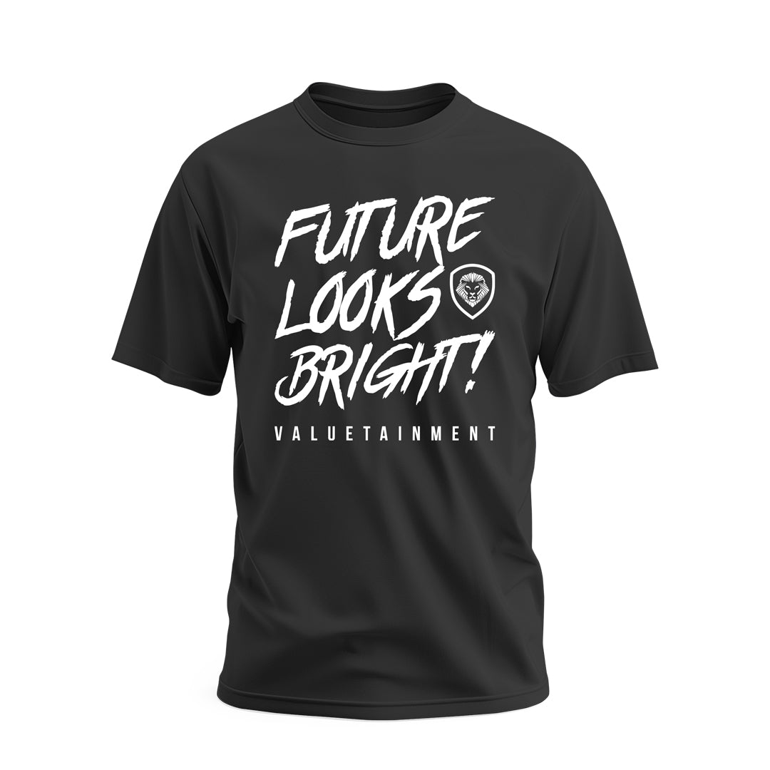Future Looks Bright Black & White Short Sleeve T-Shirt