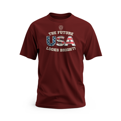 FLB USA Legacy Burgundy Short Sleeve T-Shirt