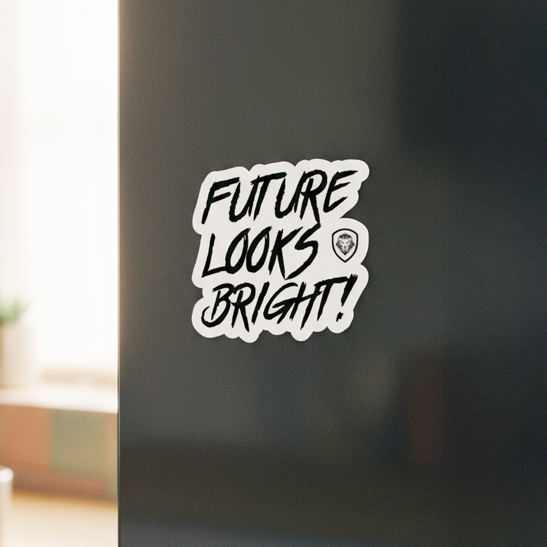 Future Looks Bright White Magnet 3"x3"