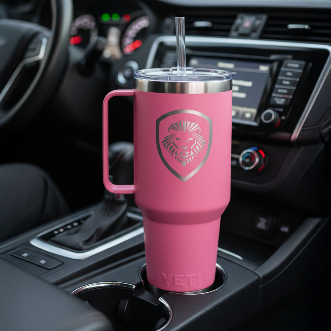 Future Looks Bright Valuetainment Pink YETI Rambler 42 oz Straw Mug