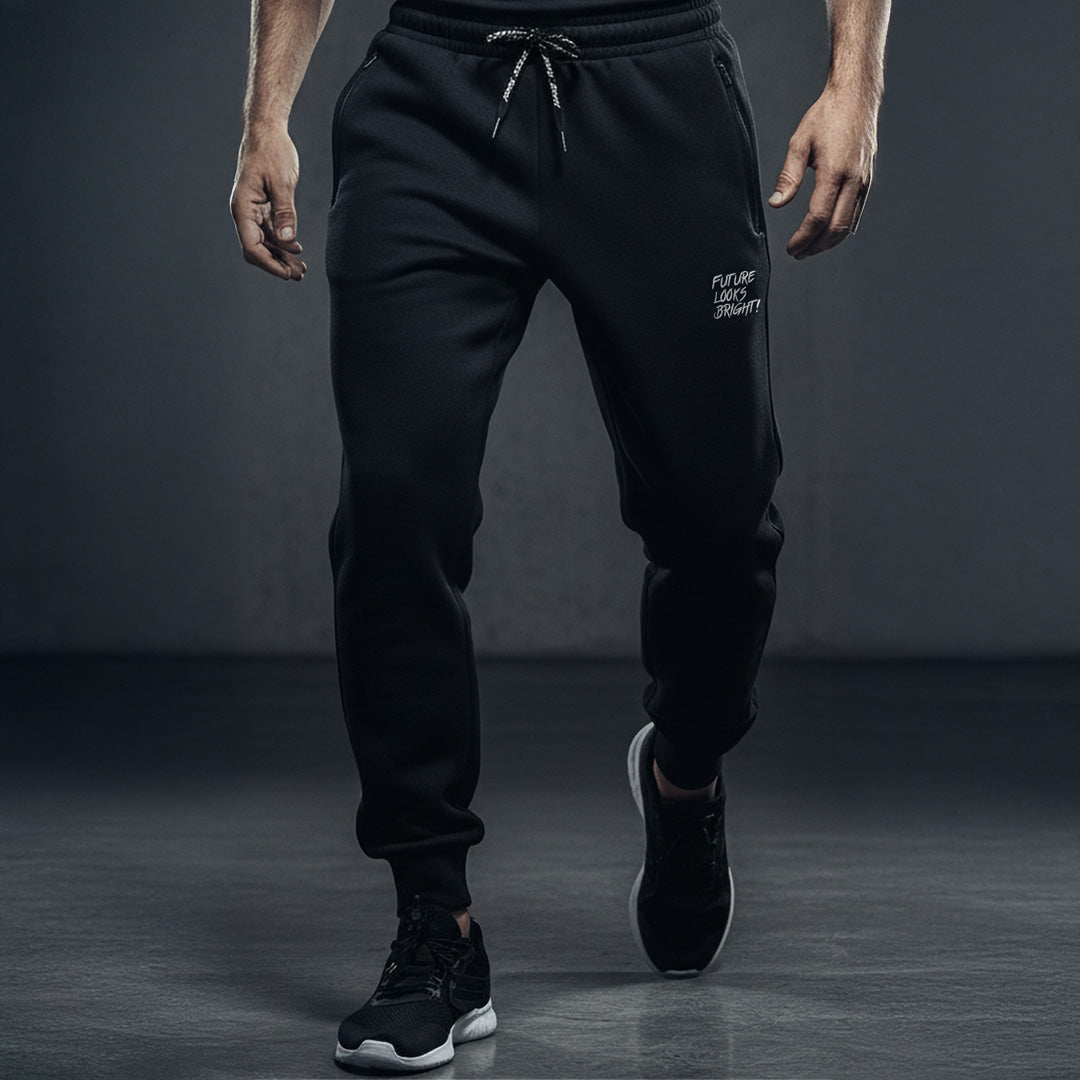 Men's Future Looks Bright White Lion Shield Premium Jogger Pants