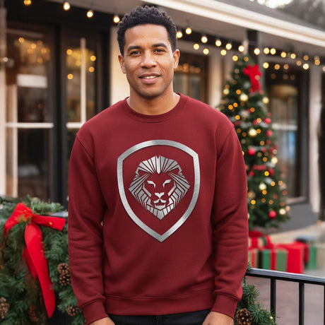 Valuetainment Maroon Raised Print Performance Crewneck Sweatshirt