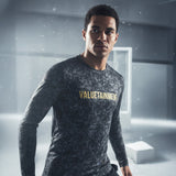 Lion Shield Charcoal Grey Performance Long Sleeve T-Shirt