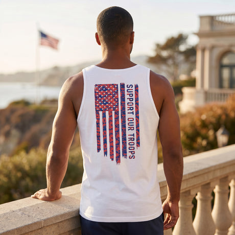 Men's USA Distress Flag Tank Top