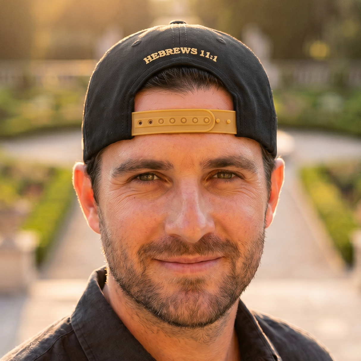Faith Over Fear Hebrews 11:1 Black and Gold Snapback