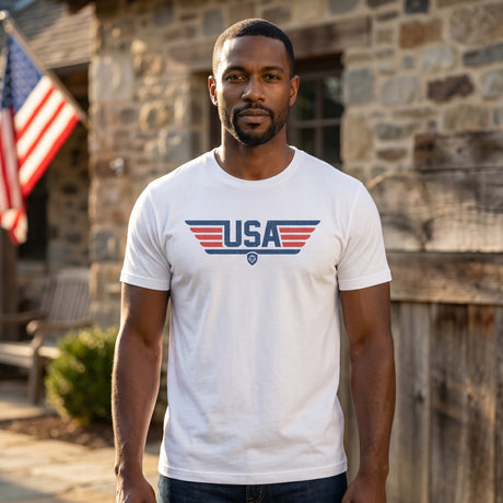 Men's USA Stripe Short Sleeve T-Shirt