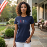 Women's USA Rhinestones T-Shirt