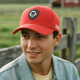 VT Lion Shield Logo Future Looks Bright Red & White Snapback Hat