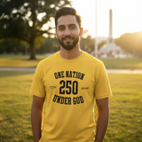 One Nation Under God Gold and White 250 Short Sleeve T-Shirt