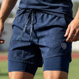 Men's Valuetainment Navy Premium Performance Compression Shorts