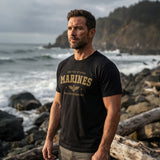 Future Looks Bright US Marine Corps Black Short Sleeve T-Shirt