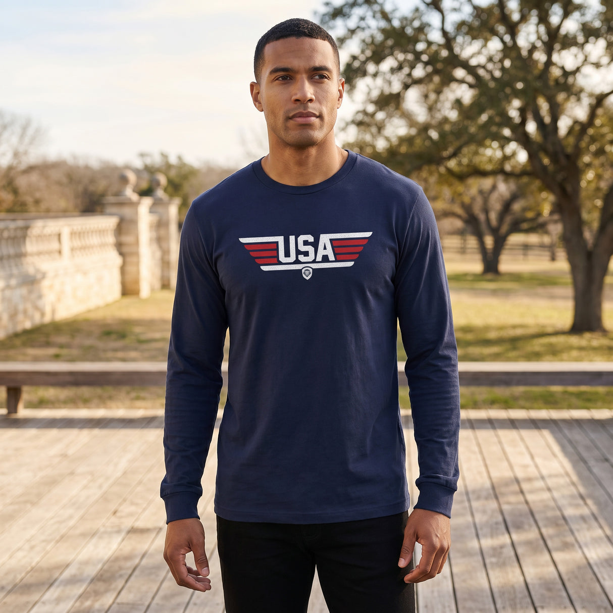 USA Stripe Long Sleeve T-Shirt