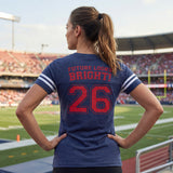 Women's Future Looks Bright 26 Navy Red Sports Short Sleeve Tee