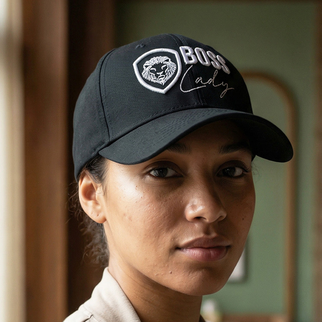 Future Looks Bright Boss Lady Black and White Snapback
