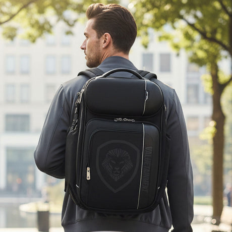Valuetainment Lion Shield Black & Gray Weekender Backpack