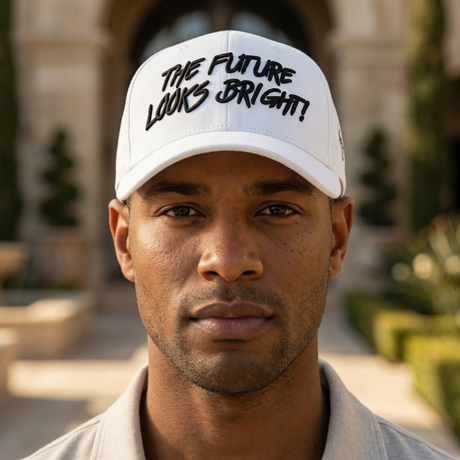 Future Looks Bright White & Black Snapback Hat