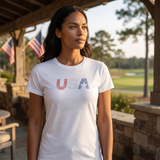 Women's USA Rhinestones T-Shirt
