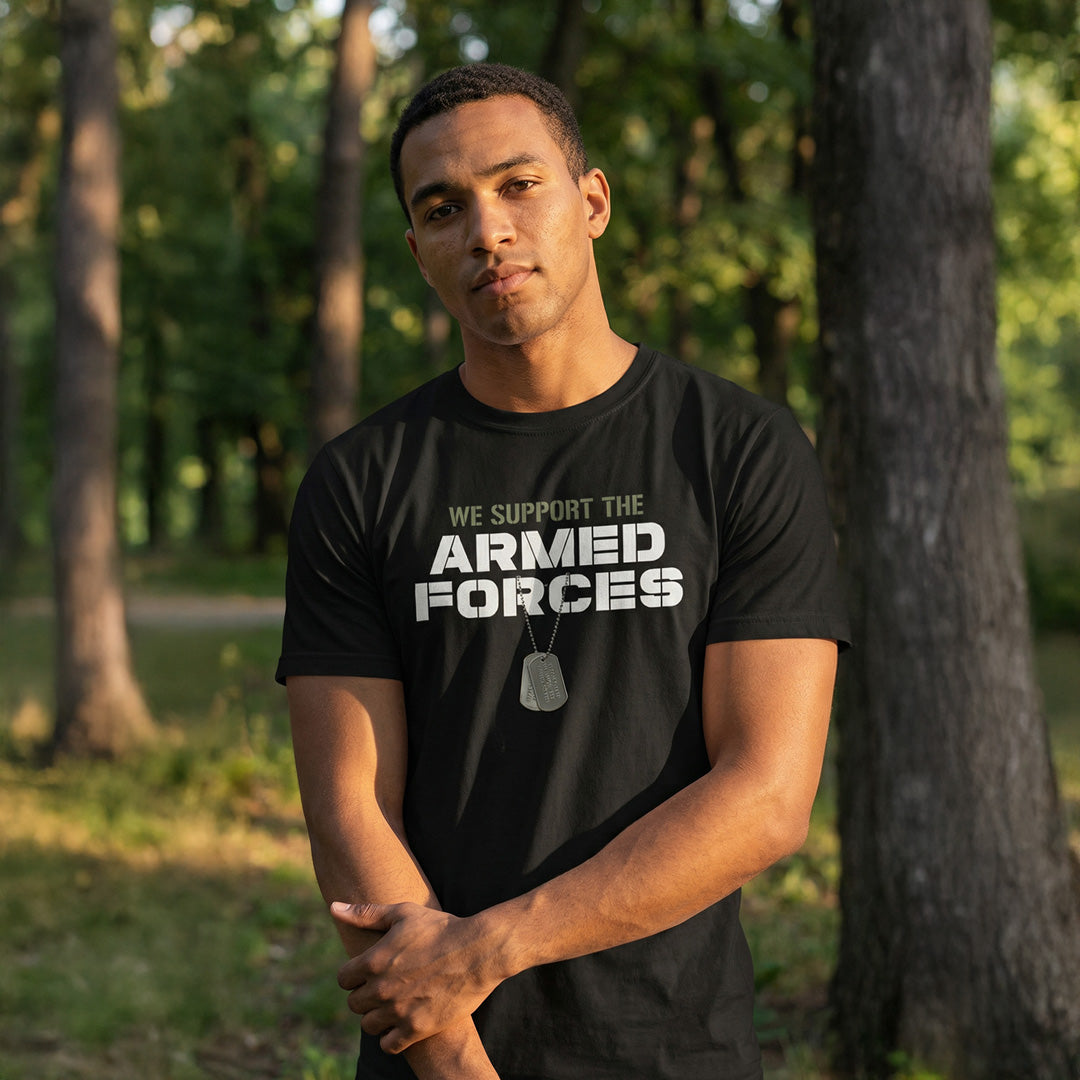 Black Armed Forces Short Sleeve T-Shirt