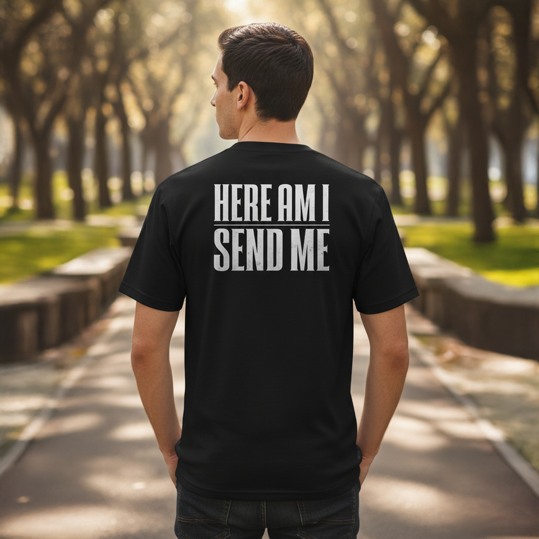 Men's Isaiah 6:8 Here am I Send Me Short Sleeve T-Shirt