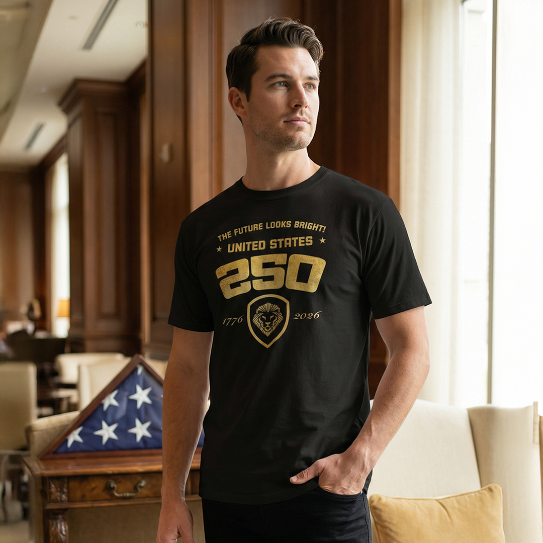 Future Looks Bright USA 250 Gold Short Sleeve T-Shirt