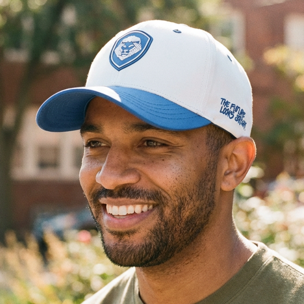 Future Looks Bright Royal Blue & White Snapback Hat