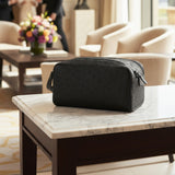 Valuetainment Lion Shield Debossed Black Toiletry Bag