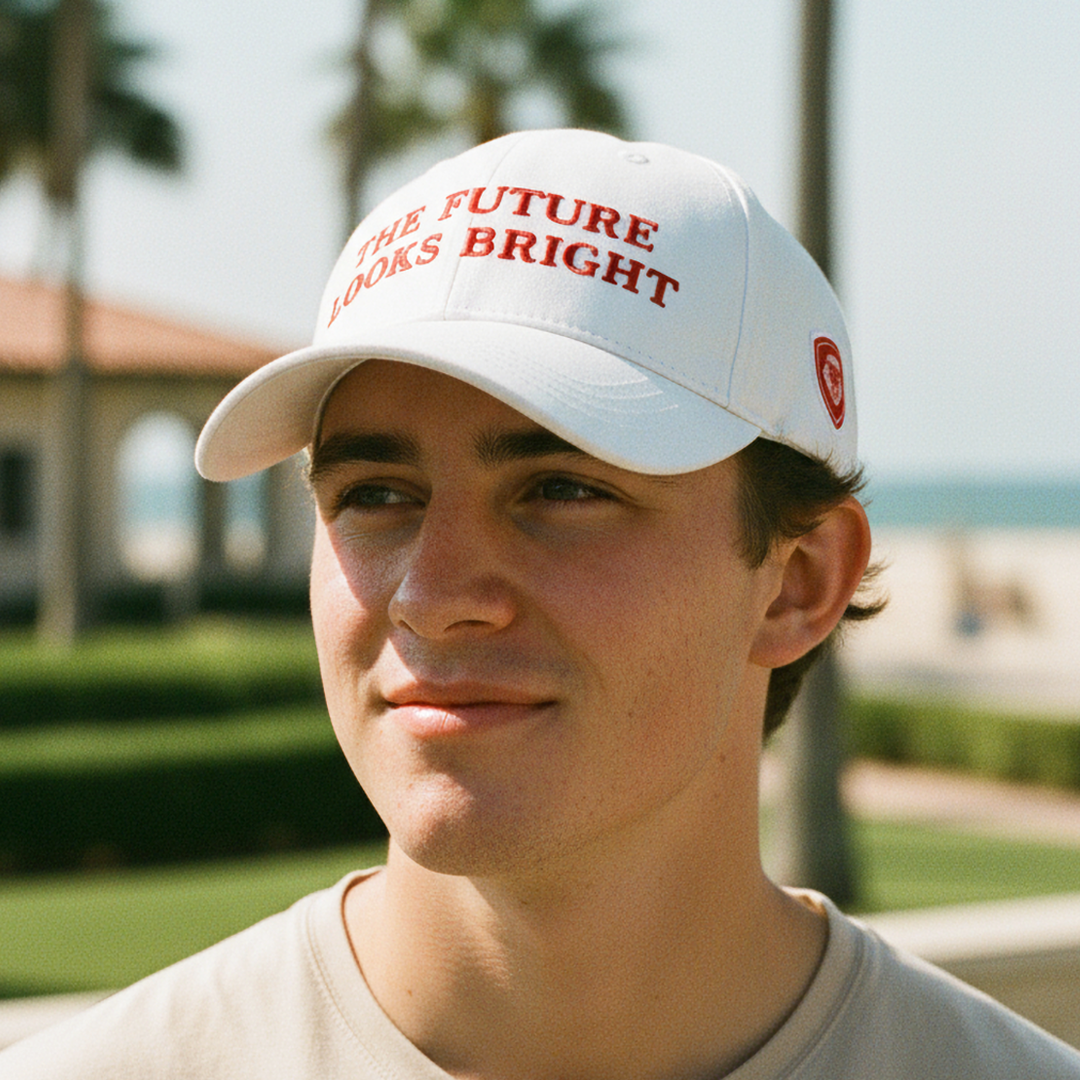 The Future Looks Bright White Election Snapback hat