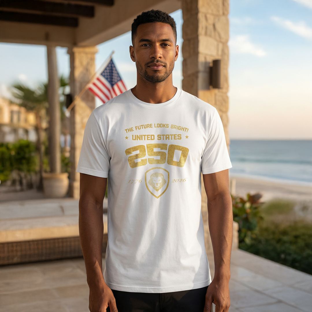 Future Looks Bright USA 250 Gold Short Sleeve T-Shirt