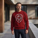 Valuetainment Maroon Raised Print Performance Crewneck Sweatshirt