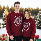 Valuetainment Maroon Raised Print Performance Crewneck Sweatshirt