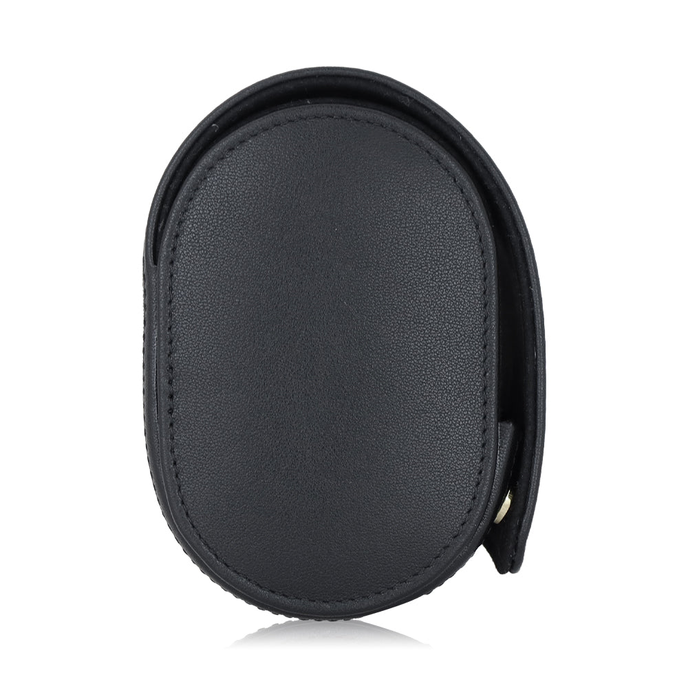 Future Looks Bright Black Embossed Leather Triple Watch Carrier