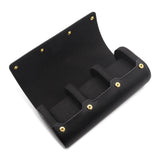 Future Looks Bright Black Embossed Leather Triple Watch Carrier