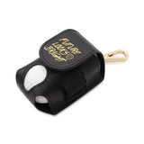 Future Looks Bright Black Embossed Leather Golf Ball and Tee Caddy