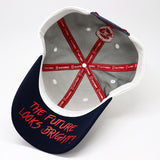 Future Looks Bright Dual Tone Navy and White Snapback Hat