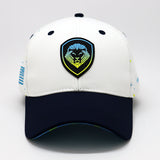 Future Looks Bright Lion Shield Navy and White Speckled Snapback Hat