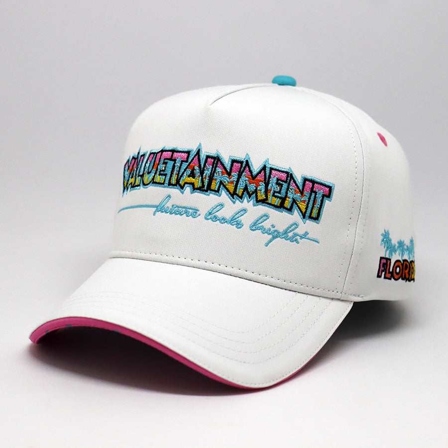 Future Looks Bright Valuetainment Orlando White and Teal Snapback Hat