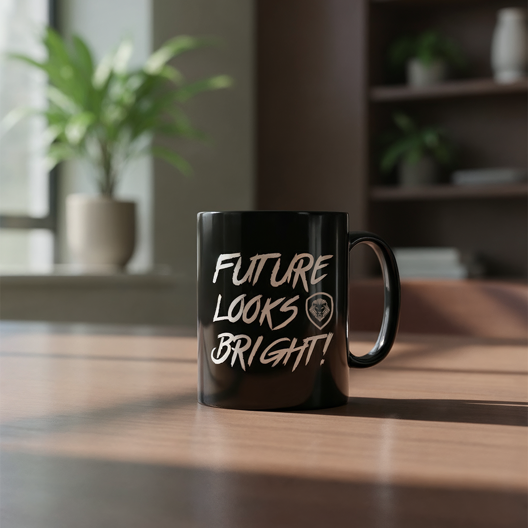 Future Looks Bright Valuetainment Black & White mug