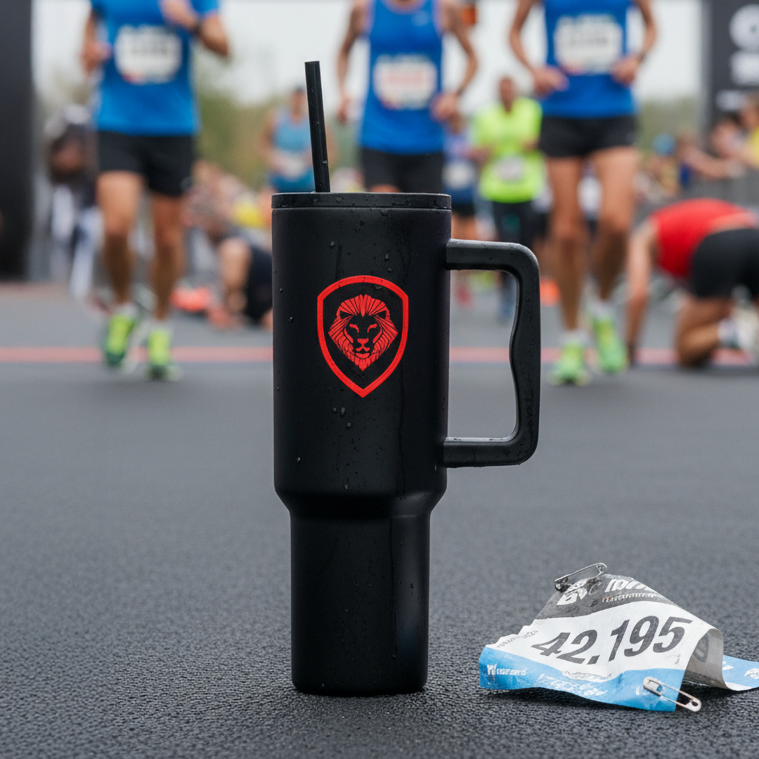 Future Looks Bright Black And Red Stainless Steel 40 oz Rambler Mug